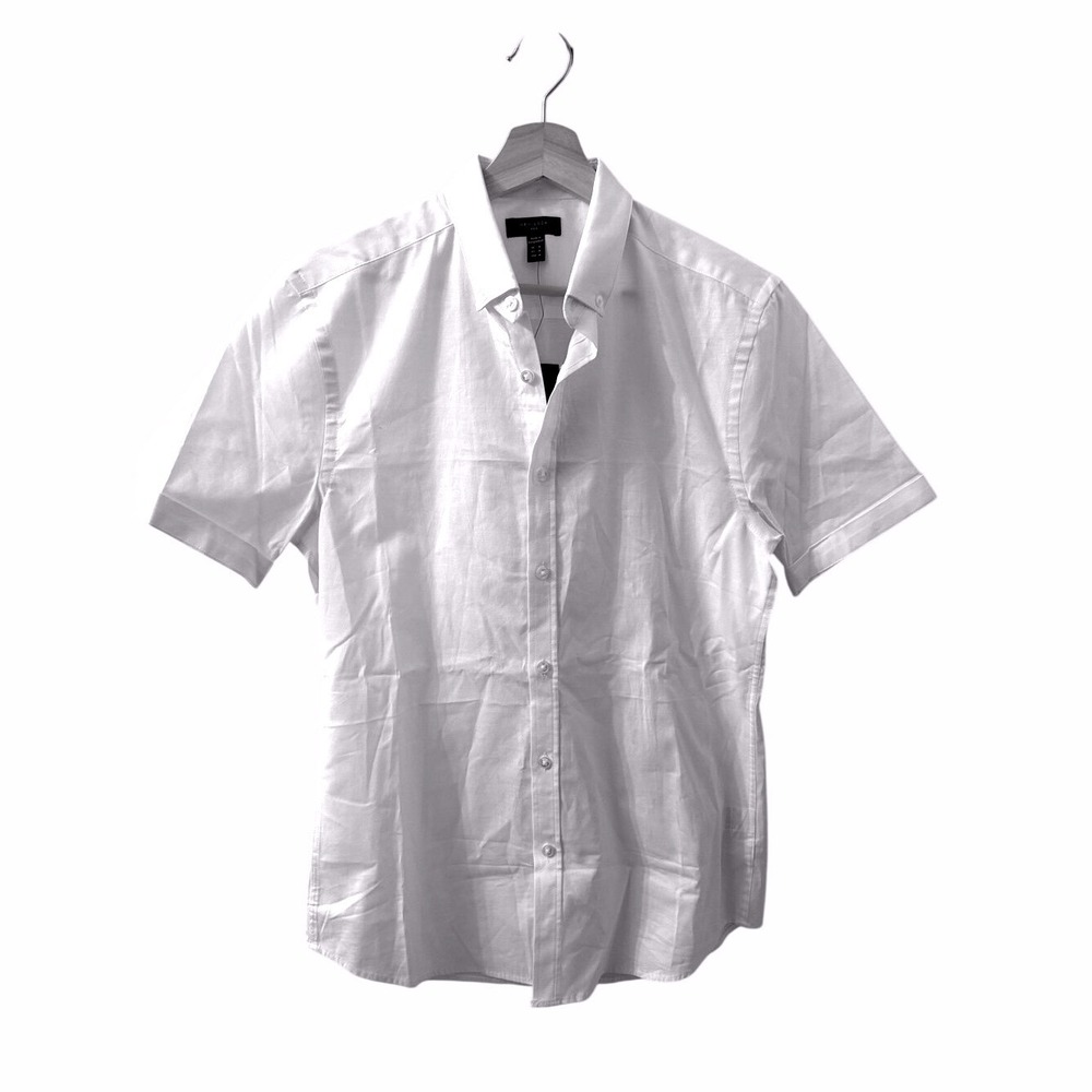 New‎ Look White Short-Sleeve Button-Down Shirt